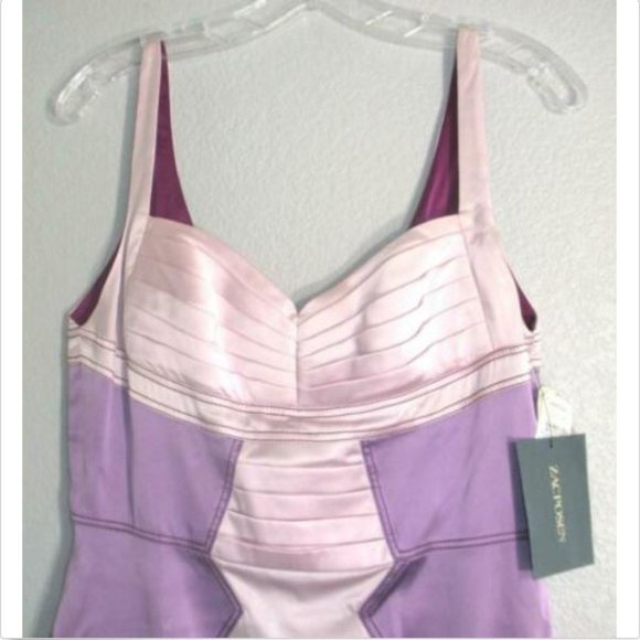 Zac Posen Silk Amethyst Maison Dress 10 - Picture 3 of 7